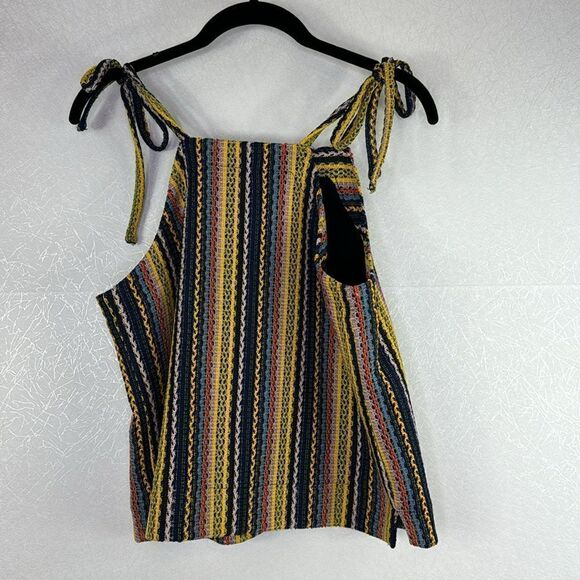 Madewell Texture & Thread Multi Color Crochet Tie Shoulder Top M - Picture 4 of 5